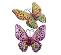 Milisten 2piezas Decoración Pared Mariposas Hierro Forjado Butterfly Decorativo