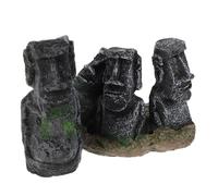 Milisten 2piezas Estatuas Isla De Pascua Mini Estatuas De Resina Figuras Pequeñas para Paisaje Bonsái Adorno De Interior Isla De Pascua