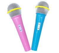 Milisten 2piezas Micrófonos De Juguete De Unidades Simulación De Micrófono para Pequeños y Niñas Accesorio para Mejorar y Habilidades De Comunicación