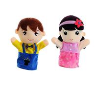 Milisten 2piezas Muñecos De Mano para Familia Títeres De Peluche Educativos para Juguetes Interactivos para Contar Cuentos y Aprender