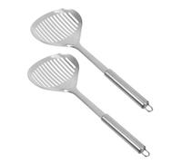 Milisten 2piezas Pala para Gatos De Acero Inoxidable Pala para Tamizar Excrementos De Mascotas Mango para Limpieza Caja