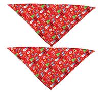 Milisten 2piezas Paquete De Pañuelos Navideños para Perros Bandanas Lavables y Reutilizables Accesorios De Fiesta para Mascotas Diseño Temático De Navidad para Celebraciones y Comidas
