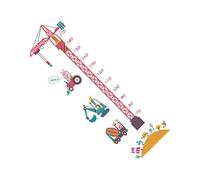 Milisten 2piezas Pegatinas De Pared Torre Grúa Pvc Con Escala De Altura Para Niño Niña Decoración Infantil Divertida y Práctica Para Habitación Dormitorio o Baño
