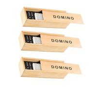 Milisten 3 Juegos dominó Juguetes educativos Dominios para Juegos de apilar de Madera