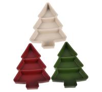 Milisten 3 Mini Bandejas para Árbol De Navidad Decoración para Cocina Miniplatos Accesorios para Casa De Muñecas Platos para Servir Juguete para Casa De Muñecas Vajilla En Miniatura