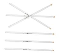 Milisten 3 pares Baquetas Nogal para de Palillos de Percusión con Diseño Ergonómico para Práctica Musical y Diversión Clases de