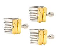 Milisten 3 Piezas Abrazadera De Saxofón Ligadura De Saxofón Alto Clip De Cabeza De Saxo Clip De Caña De Saxofón Abrazadera De Metal Saxo Ligadura De Clarinete Cobre Acero Inoxidable Latón