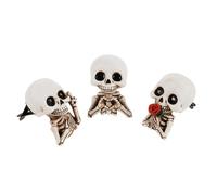 Milisten 3 Piezas Clips Difusor de Fragancia para Coche con Forma de Calavera, Clips para Ventilación de Coche con Aroma Sostenido, Adecuado para Automóvil, Oficina y Hogar