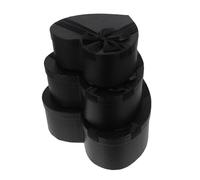 Milisten 3 Piezas Conjunto Cajas de Regalo Forma Corazón Negro Estuche para Flores y Chocolates para San Valentín Cumpleaños y Aniversarios de Grande Mediano y Pequeño