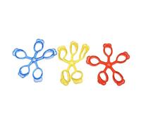 Milisten 3 Piezas Ejercitador de Dedos para Rehabilitación de Fuerza Entrenador de Tensión para Dedos Ergonómico Amarillo Rojo Azul