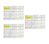 MILISTEN 3 Piezas Piano Pegatinas Interpretación En Piano Accesorios Clave Papel De Guía De Teclado De Piano Tecla De Piano Niño Piano De Polivinilo Música Personal Mapa Del Teclado