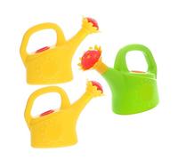 Milisten 3 Piezas Regadera Infantil de Plástico con Funcional Juguete para Baño y Jardín para Imaginativo y Educación Temprana de Pequeños Colores Amarillo y Verde