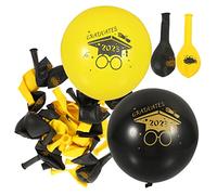 Milisten 30 Piezas Globos de Graduación de Decoración para Fiesta de Graduación Incluye Globos Amarillos y Negros para Celebraciones de Graduados