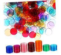 Milisten 300 Piezas Fichas de Bingo Transparentes para Educación Contadores para Actividades Recreativas y Ejercicios Matemáticos