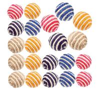 Milisten 35 Piezas Bola de sisal para Gatos Cat Toys Bolas de Mimbre de Juguete para pájaros Juguete Interactivo para Gatos Suministros de Juguetes para Gatos Juguete de Pelota de Gato