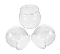 Milisten 3piezas Acuario De Plástico Transparente para Mesa De Peceras Pequeñas para Decoración De Hogar y Oficina Resistente y Duradero para Criar Peces y Decorar Espacios