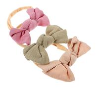 Milisten 3piezas Diademas Para Niña Lazo Accesorios De Cabello Para Bebés De Tocado De Fiesta Para Recién Nacidas y Pequeños