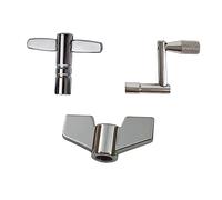 Milisten 3piezas Llaves De Afinación Para Batería Metal Plateado Duraderas y Prácticas Con Diseño z y Herramientas Compactas Para Percusión y Accesorios De Regalo Para Bateristas