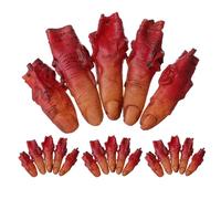 Milisten 4 Juegos Halloween Fake Finger Props Realistic Bloody Severed Body Parts For Party Supplies Indoor Outdoor Decor Space-Saving Miniatures For Haunted House