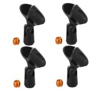Milisten 4 Juegos Soporte Ajustable para Micrófono de Clips con Adaptadores Rosqueados Compatible con Micrófonos de Mano Estable y Duradero para Grabaciones y Actividades al Aire