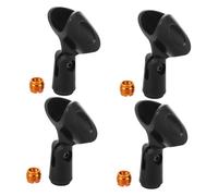Milisten 4 Juegos Soporte para Micrófono Ajustable con Clips Antideslizantes Adaptadores de Tornillo para Micrófonos de Mano y