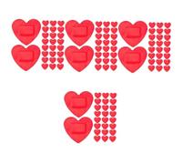 Milisten 4 Juegos Vendaje En Forma De Corazón Envoltura Pega Heridas Vendajes Transpirables Vendajes Para Vendas A Granel Rojo Impermeable 100 Uds * 4