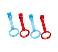 Milisten 4 Piezas Anillas para Colgar la Cuna para Bebés, Anillos de Soporte y Tirón Manual, Ayuda para Aprender a Ponerse de Pie, Bordes Suaves, Colores Delicados, Ligero y Seguro