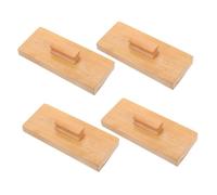 Milisten 4 Piezas Bloques de Arena de Madera para Instrumento Musical Doble Cara con Mango Ergonómico Percusión Ligera para Educación Musical y Desarrollo Motriz Infantil