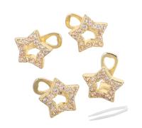 Milisten 4 Piezas Clip Teeth con Diseño Estrella Hueca Joyería de para Hombre y Mujer Accesorios Rap Hip Hop de para Fiestas