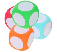 Milisten 4 Piezas Dados de Espuma Borrables Unidades Rojo Naranja Azul y Verde Cubos Educativos Reutilizables para Aula y Actividades Didácticas Superficie para Escribir y Borrar