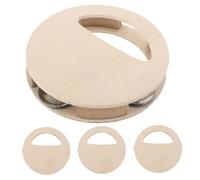 Milisten 4 Piezas de Madera sin Pintar para Kit de Manualidades DIY Seguro para Bebés Instrumento Musical Montessori para Desarrollo Sensorial