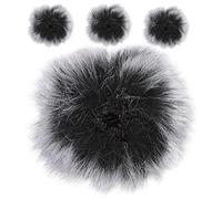 Milisten 4 piezas de Micrófono Furry Parabrisas para Micrófono Lavalier Accesorio Antiviento Compatible con Múltiples Modelos Protección Eficaz contra Ruidos y Impurezas