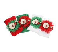 Milisten 4 piezas Diademas Navideñas para Niña Recién Nacido Diademas Adorables Flores y Diseño de Santa Claus Suaves y Seguras para Fiestas y Celebraciones Infantiles