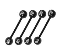 Milisten 4 Piezas Juguetes De Barra Inflable Interior Fiesta Levantamiento Víspera De Todos Barra con Pesas Divertido Barra con Mango Duro De Polivinilo Negro