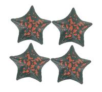 Milisten 4 Piezas Juguetes Estrella De Mar Decoración De Escritorio De Estrella De Mar Animales del Océano Modelos Animales De Mar Decoraciones De Mar Verde De Polivinilo