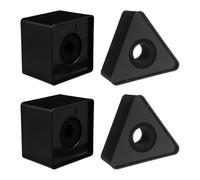 Milisten 4 Piezas Mic Logo Flags Triangular And Portable Microphone Station For Interviews Studio Equipment Supplies Compatible With Handheld Mics