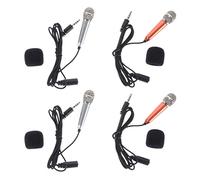 Milisten 4 Piezas Micrófono Portátil Micrófono De Mesa con Cable Mini Cosas Que Realmente Funcionan Micrófono De Canto Pequeño Micrófono Teléfono Miniatura Trabaja Ordenador Portátil Metal
