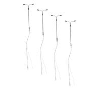 Milisten 4 Piezas Modelo de farola Brillante Mini condujo Luces de la Calle del Pueblo pequeño diminuto Modelo de Escena de lámpara farolas de casa de muñecas farola simulada el plastico