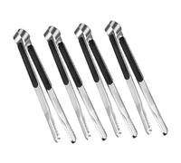 Milisten 4 Piezas Pinzas de Cocina de Acero Inoxidable con Mango Antideslizante Herramientas Ergonómicas para Asar Hornear y Servir Hogar Hotel y Restaurante