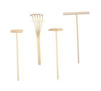 Milisten 4 Piezas Rastrillo de Arena Decorativo de Bambú para Micro Decoración de Mesas Bricolaje y Manualidades
