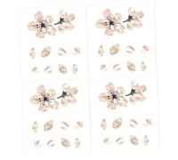 Milisten 4 Piezas Sakura Acoustic Guitar Pick Guard Stickers PVC Protective Films DIY Self-adhesive Scratch Plate Replacement For Electric And Acoustic Guitar