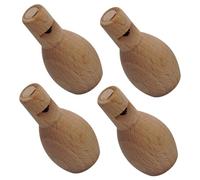 Milisten 4 piezas Silbatos de Madera sin Pintar para Juguetes Musicales DIY para Pintar Silbatos Infantiles Seguros y Educativos Coordinación y Creatividad