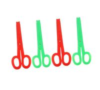 Milisten 4 Piezas Tijeras Gigantes para Disfraz de Accesorios de Escenario para Halloween y Cosplay Tijeras Falsas de Gran para Actuaciones Circo de Rojas y Verdes