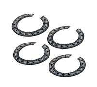 Milisten 4 Rosetas Decorativas de Plástico Negro para Orificio de Sonido de Guitarra Clásica Diseño Profesional y Apariencia Hermosa para Accesorios de Guitarra