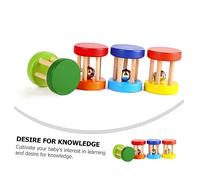 Milisten 4piezas Campana De Mano De Madera Juguete Educativo Para Bebés Sonajero De Madera Para Juguete De Para Sonajero De Parque Infantil