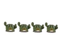 Milisten 4piezas Cueva De Cactus para Reptiles Refugio Natural para Serpientes y Tortugas Terrario Accesorio De Paisajismo Realista para Hábitat De Reptiles