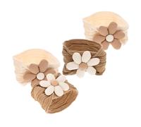 Milisten 4piezas Diadema de Flores para Niñas Diademas Suaves para Recién Nacidas Lazos para Niñas Accesorios Cabello Elásticos de Nailon con Lazo para Fiestas de Bebés y Ocasiones