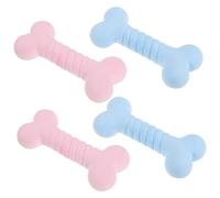 Milisten 4piezas Juguetes De Hueso para Mascotas De TPR y Goma Duradera para Limpiar Dientes Juguete para Masticar para Perros Entrenamiento De Cachorros