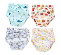 Milisten 4piezas Pantalones De Entrenamiento Para Bebés Pañales Lavables De Gasa Pañales Transpirables Para Bebés Para Aprender Usar El Baño