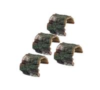 Milisten 4piezas Plataforma para Tomar el Sol para Tortugas Mascotas Muelle de Descanso para Reptiles Cueva de Refugio para Pequeños Lagartos y Geckos Decoración Realista de Cueva Rocosa